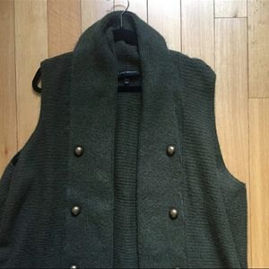 Military Green Sweater Duster